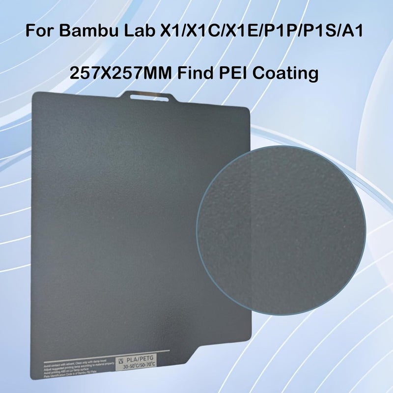 Sifrothy Store لوحة بناء طابعة ثلاثية الأبعاد بتصميم محكم، طباعة باردة PLA لطابعة Bambu Lab P1P/P1S/X1C/X1E/A1 3D بحجم 257X257mm، لوحة بناء CryoGrip Panda، لوحة بناء من الفولاذ الربيعي، ورقة مرنة لسرير الطباعة - Image 3